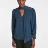 Carla Blouse With Scarf - Petrol Blue -Cheap Closet Curation Store AU21 B125 CARLA PETROL BLUE LS 15406