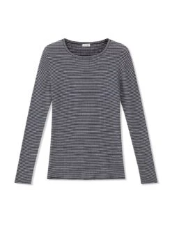 Jackson Wool Skinny Rib Jumper - Black Mid Blue White Stripe -Cheap Closet Curation Store AU21 K48 JACKSON BLACK MIDBLUE WHITE CO