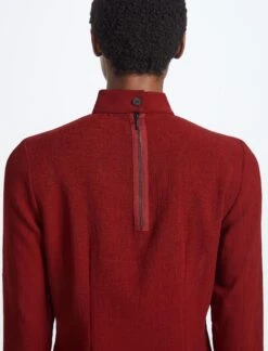 Riley Funnel Neck Blouse - Rust -Cheap Closet Curation Store AU22 B6 RILEY RUST LS 1544