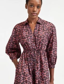 Liberty Organic Cotton Maxi Dress - Pink Shibori Print -Cheap Closet Curation Store AU22 D435 LIBERTY PINKSHIBORI PRINT LS 337