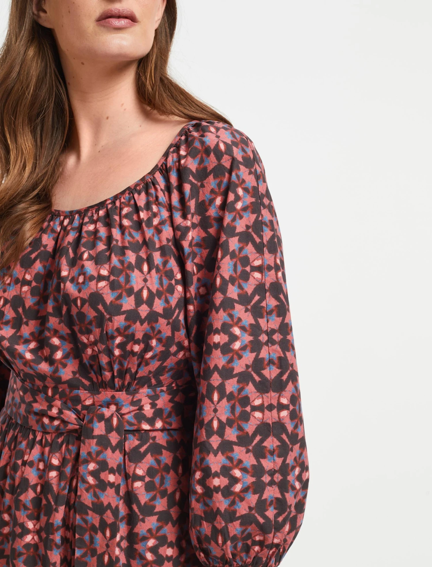 Ingrid Organic Cotton Maxi Dress - Pink Shibori Print 4 Ingrid Organic Cotton Maxi Dress - Pink Shibori Print - Image 2