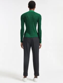 Jonah Wool Jumper - Emerald Green Black Stripe -Cheap Closet Curation Store AU22 K39 JONAH EMERALDGREEN BLACK STRIPE LS 2210