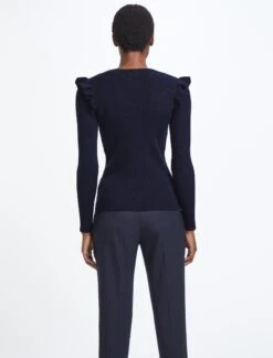 Jessie Wool Jumper - Navy -Cheap Closet Curation Store AU22 K71 JESSIE NAVY LS 1408