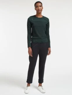 Hailey Wool Jumper - Dark Green Stripe -Cheap Closet Curation Store AU22 K85 HAILEY DARK GREEN STRIPE LS 28130