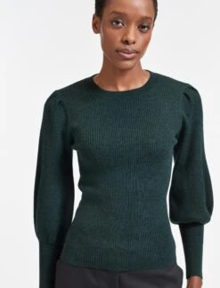 Eva Wool Crew Neck Jumper - Dark Green -Cheap Closet Curation Store AU22 K88 EVA DARKGREEN LS 845