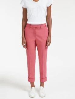 Clement Classic Wool Turn Up Trouser - Rose -Cheap Closet Curation Store AU22 TR10 CLEMENT ROSE LS 28744