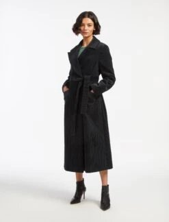 Roxanne Corduroy Coat - Black -Cheap Closet Curation Store AU23 C10 ROXANNE BLACK LS 15874