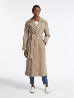 Roxanne Corduroy Coat - Taupe -Cheap Closet Curation Store AU23 C10 ROXANNE TAUPE LS 3684