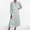 Zoe Maxi Dress - Cream Blue Deco Floral Print -Cheap Closet Curation Store AU23 D445 ZOE CREAMDECOFLORALPRINT 1664