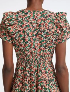 Sawyer Cotton Maxi Dress - Pink Blossom Print -Cheap Closet Curation Store AU23 D557 SAWYER PINKBLOSSOMPRINT LS 3646