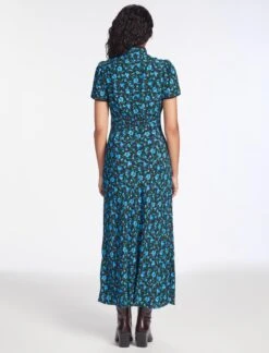Jacquetta Maxi Dress - Black Blue Deco Floral Print -Cheap Closet Curation Store AU23 D573 JAQUETTA BLACKBLUEDECOFLORALPRINT LS 397