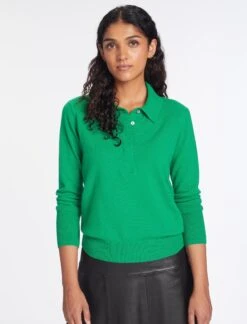 Josie Cashmere Collared Jumper - Emerald Green 14 Josie Cashmere Collared Jumper - Emerald Green -Cheap Closet Curation Store AU23 K142 JOSIE EMERALDGREEN LS 1444