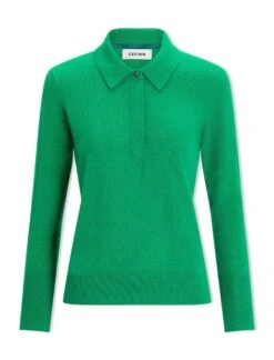 Josie Cashmere Collared Jumper - Emerald Green 17 Josie Cashmere Collared Jumper - Emerald Green -Cheap Closet Curation Store AU23 K142 JOSIE EMERALD GREEN CO