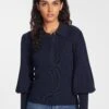Eva Merino Wool Collared Jumper - Navy -Cheap Closet Curation Store AU23 K143 EVA NAVY LS 1890