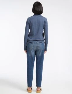 Josie Wool Collared Jumper - Denim Blue -Cheap Closet Curation Store AU23 K24 JOSIE DENIMBLUE LS 13747
