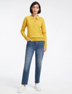 Josie Wool Collared Jumper - Yellow -Cheap Closet Curation Store AU23 K24 JOSIE YELLOW LS 13563