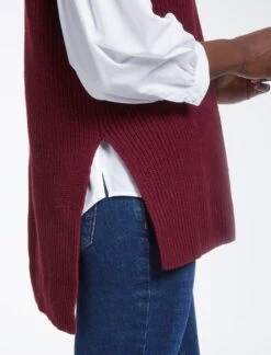 Janice Wool Funnel Neck Sleeveless Jumper - Dark Red -Cheap Closet Curation Store AU23 K25 JANICE DARKRED LS0009 2e6c99ec 9262 48de 90cb 4b52ab0756af