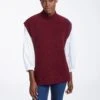 Janice Wool Funnel Neck Sleeveless Jumper - Dark Red 2 Janice Wool Funnel Neck Sleeveless Jumper - Dark Red -Cheap Closet Curation Store AU23 K25 JANICE DARKRED LS0303
