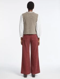 Janie Wool Round Neck Sleeveless Jumper - Taupe -Cheap Closet Curation Store AU23 K57 JANIE TAUPE LS 4078