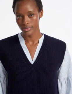 Janice Wool V Neck Sleeveless Jumper - Navy -Cheap Closet Curation Store AU23 K58 JANICE NAVY LS 4412 861eea0f 7269 4fbf bb46 aceb778c8705