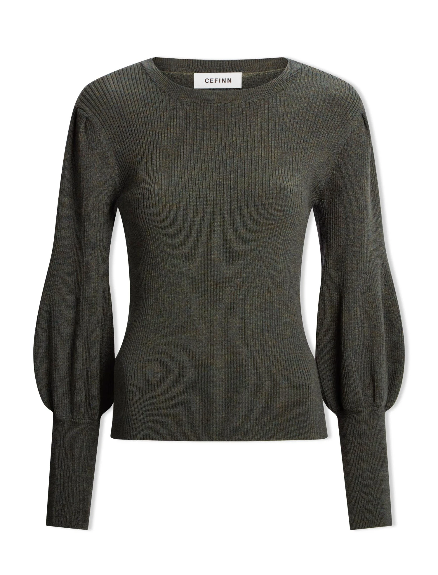 Eva Wool Crew Neck Jumper - Khaki 9 Eva Wool Crew Neck Jumper - Khaki - Image 7