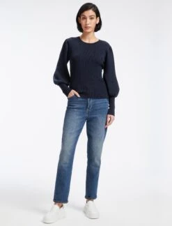 Eva Wool Crew Neck Jumper - Navy 10 Eva Wool Crew Neck Jumper - Navy -Cheap Closet Curation Store AU23 K88 EVA NAVY LS 13640