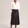 Tiana Leather Midi Skirt - Black -Cheap Closet Curation Store AU23 SK119 TIANA BLACK LS 41774
