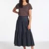 Sylvia Cotton Twill Maxi Skirt - Navy -Cheap Closet Curation Store AU23 SK170 SYLVIA NAVY LS 500