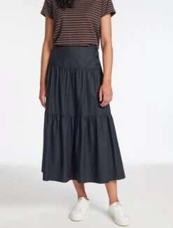 Sylvia Cotton Twill Maxi Skirt - Navy -Cheap Closet Curation Store AU23 SK170 SYLVIA NAVY LS 507