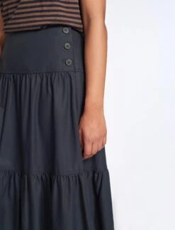 Sylvia Cotton Twill Maxi Skirt - Navy -Cheap Closet Curation Store AU23 SK170 SYLVIA NAVY LS 519