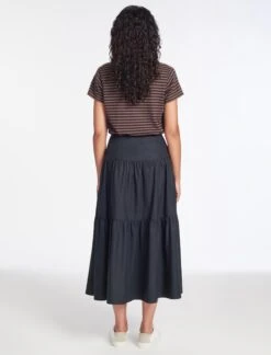 Sylvia Cotton Twill Maxi Skirt - Navy -Cheap Closet Curation Store AU23 SK170 SYLVIA NAVY LS 529