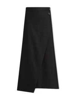 Layla Wool Maxi Wrap Skirt - Black -Cheap Closet Curation Store AU23 SK178 LAYLA BLACK CO