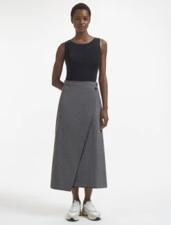 Layla Wool Maxi Wrap Skirt - Mid Grey 10 Layla Wool Maxi Wrap Skirt - Mid Grey -Cheap Closet Curation Store AU23 SK178 LAYLA MIDGREY LS 700