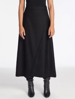 Layla Wool Maxi Wrap Skirt - Black -Cheap Closet Curation Store AU23 SK LAYLA BLACK LS 228