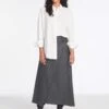 Layla Wool Maxi Wrap Skirt - Mid Grey -Cheap Closet Curation Store AU23 SK LAYLA DARK GREY LS 155