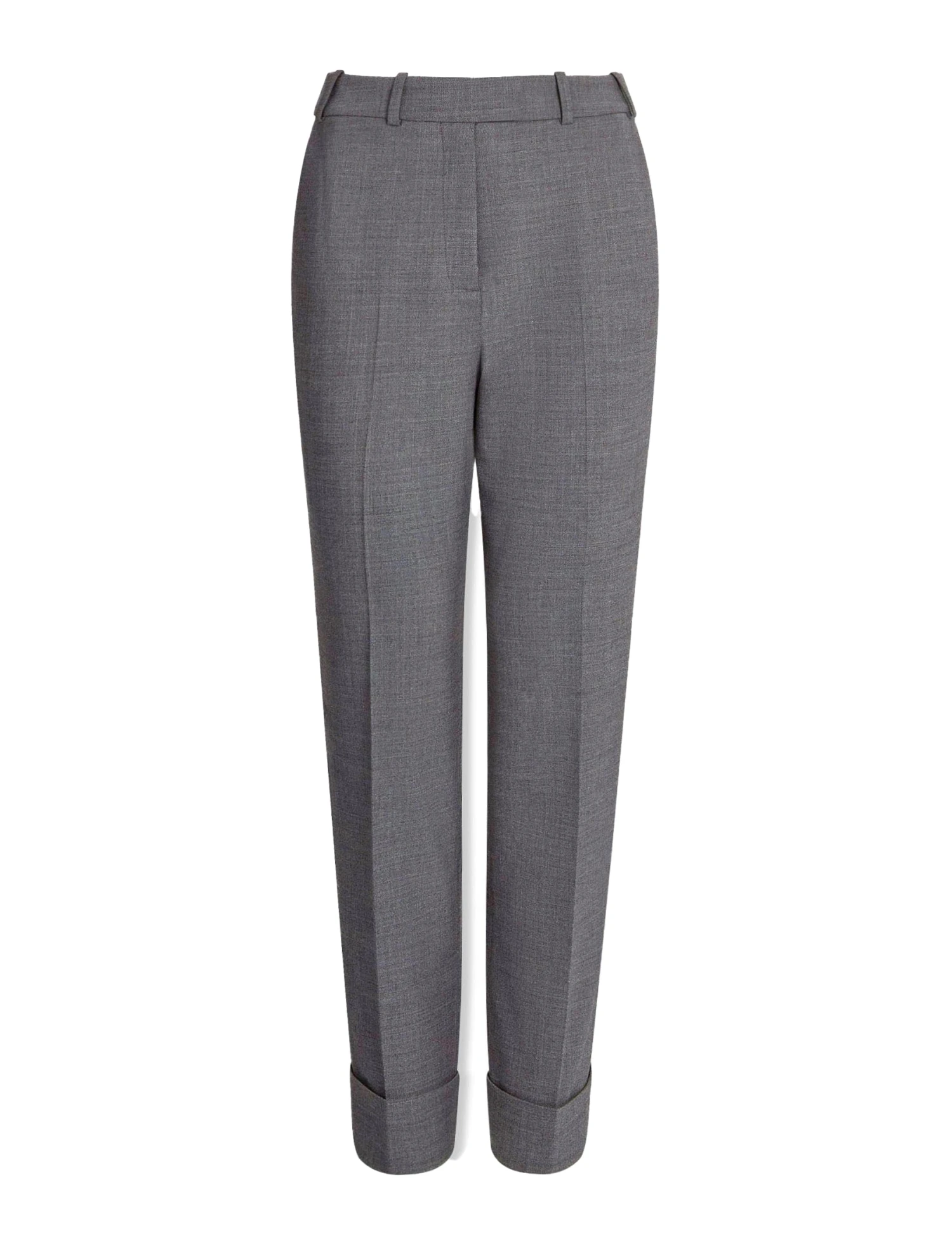 Clement New Wool Turn Up Trouser - Mid Grey 9 Clement New Wool Turn Up Trouser - Mid Grey - Image 7