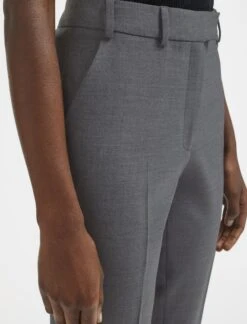 Clement New Wool Easy Waist Turn Up Trouser - Mid Grey -Cheap Closet Curation Store AU23 TR77 CLEMENT MIDGREY LS 438