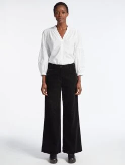 Hayden Corduroy Wide Leg Trouser - Black -Cheap Closet Curation Store AU23 TR82 HAYDEN BLACK LS 3949