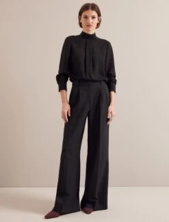 Riley Funnel Neck Blouse - Black -Cheap Closet Curation Store AU24 B6 RILEY BLACK LS 23952