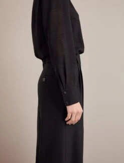 Riley Funnel Neck Blouse - Black -Cheap Closet Curation Store AU24 B6 RILEY BLACK LS 24138