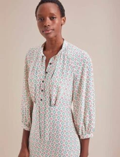 Daria Silk Midi Dress - Cream Floral Tile Print -Cheap Closet Curation Store AU24 D159 DARIA CREAMFLORALTILEPRINT LS 19793 8bd71d78 854d 42aa a342 3b46ade86054