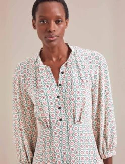 Daria Silk Midi Dress - Cream Floral Tile Print -Cheap Closet Curation Store AU24 D159 DARIA CREAMFLORALTILEPRINT LS 19796 831bd17c 1d13 449e a46f b12ef2dad604