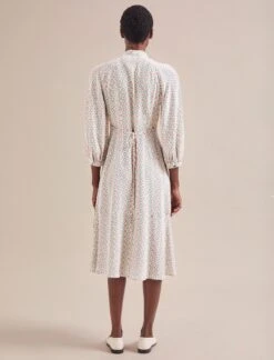 Daria Silk Midi Dress - Cream Floral Tile Print -Cheap Closet Curation Store AU24 D159 DARIA CREAMFLORALTILEPRINT LS 19804 7e2e2f50 0d05 4393 afbf 69ca3b14a7c7