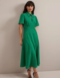 Reya Techni Voile Midi Dress - Emerald Green -Cheap Closet Curation Store AU24 D627 REYA EMERALDGREEN LS 3101