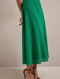 Reya Techni Voile Midi Dress - Emerald Green -Cheap Closet Curation Store AU24 D627 REYA EMERALDGREEN LS 3114