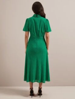 Reya Techni Voile Midi Dress - Emerald Green -Cheap Closet Curation Store AU24 D627 REYA EMERALDGREEN LS 3125