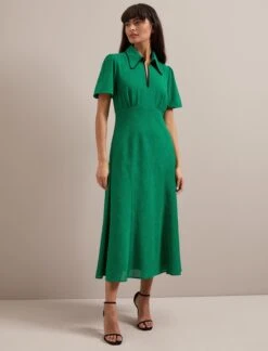 Reya Techni Voile Midi Dress - Emerald Green -Cheap Closet Curation Store AU24 D627 REYA EMERALDGREEN LS 3144