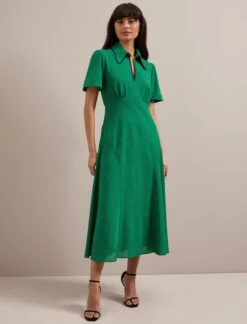 Reya Techni Voile Midi Dress - Emerald Green -Cheap Closet Curation Store AU24 D627 REYA EMERALDGREEN LS 3155