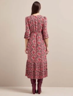 Tibi Maxi Dress - Pink Snakeskin Print -Cheap Closet Curation Store AU24 D653 TIBI PINKSNAKESKINPRINT LS 1320