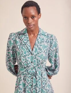 Odette Maxi Dress - Green Snakeskin Print -Cheap Closet Curation Store AU24 D661 ODETTE GREENSNAKESKINPRINT LS 19157